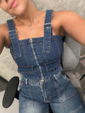 Denim Cargo Top