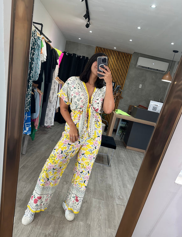 Yellow Floral Jumpsuit