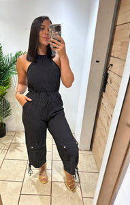 Black Linen Jumpsuit