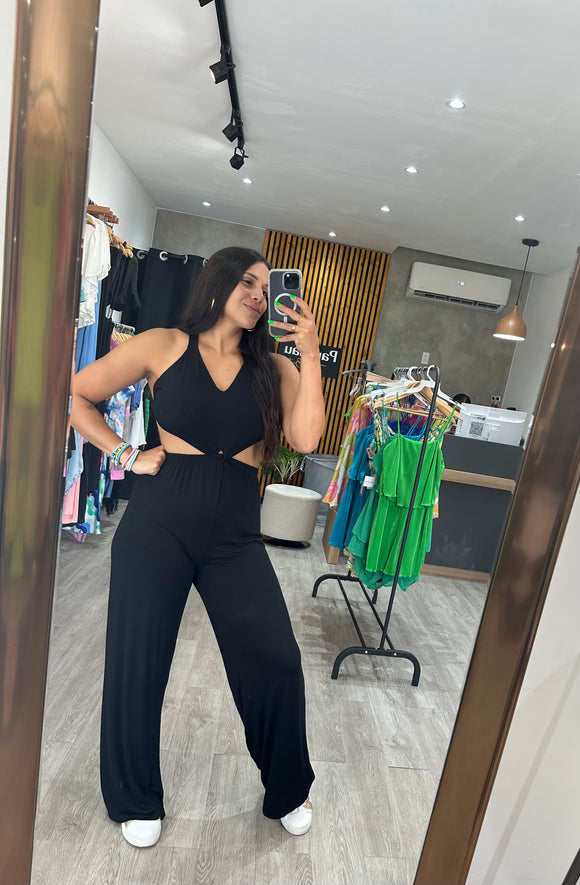 Black Cut Out Jumpsuit