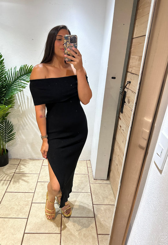 Black Off Shoulder Dress