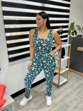 Green Floral Jumpsuit